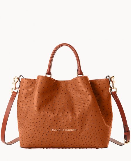 Dooney Ostrich Large Barlow Caramel ID-uArHQjeJ - Click Image to Close