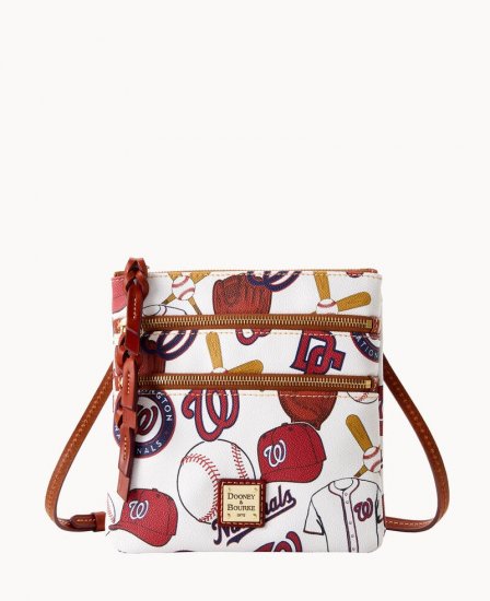 Dooney MLB Nationals N S Triple Zip Crossbody NATIONALS ID-VoEJv0Hz - Click Image to Close