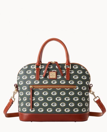 Dooney NFL Packers Domed Zip Satchel PACKERS ID-SUdzrhVt - Click Image to Close