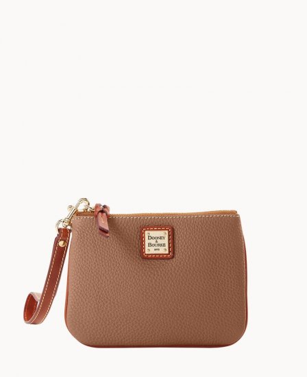 Dooney Pebble Grain Stadium Wristlet Sand ID-d7oJW4qR - Click Image to Close