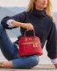 Dooney Pebble Grain Domed Satchel Red ID-0U1o7MAS