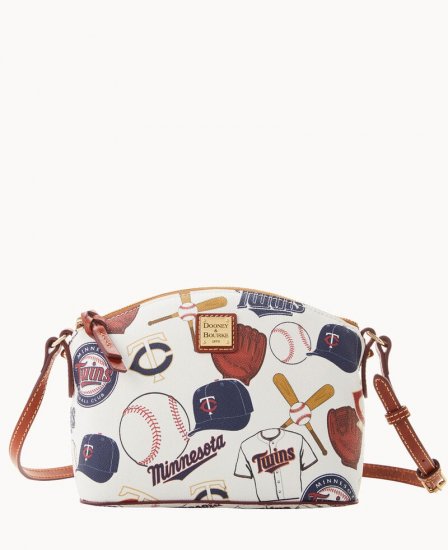 Dooney MLB Twins Suki Crossbody Med Wristlet TWINS ID-STYuwPd0 - Click Image to Close