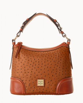 Dooney Ostrich Hobo Caramel ID-wYPv6icz