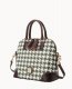 Dooney Houndstooth Domed Satchel Green ID-NDwBNixe