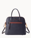 Dooney Florentine Large Domed Satchel Navy ID-nRCBTYMw