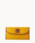 Dooney Pebble Grain Continental Clutch Mustard ID-CoeEgqT8