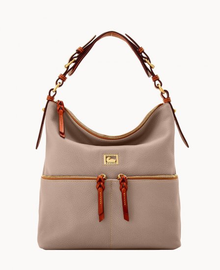 Dooney Dillen Medium Pocket Sac Taupe ID-NveMGIj9 - Click Image to Close