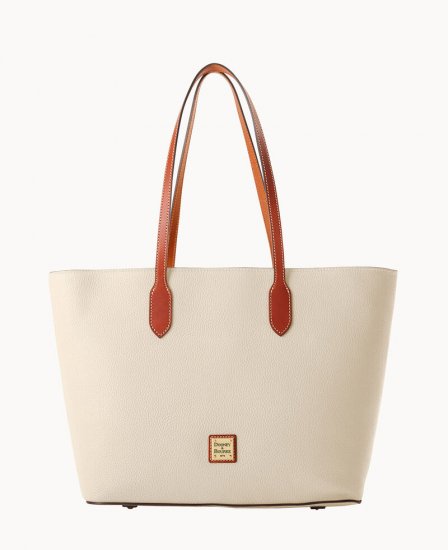 Dooney Pebble Grain Large Tote Bone ID-gUXqrB6W - Click Image to Close