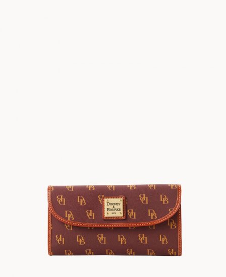 Dooney Gretta Continental Clutch Bordeaux ID-3C8VczNP - Click Image to Close