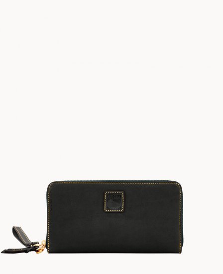 Dooney Florentine Large Zip Around Wristlet Black Black ID-dT0ZwyYF - Click Image to Close