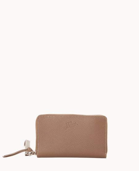 Dooney Henrys Zip Around Wristlet Taupe ID-jXCAa1QB - Click Image to Close