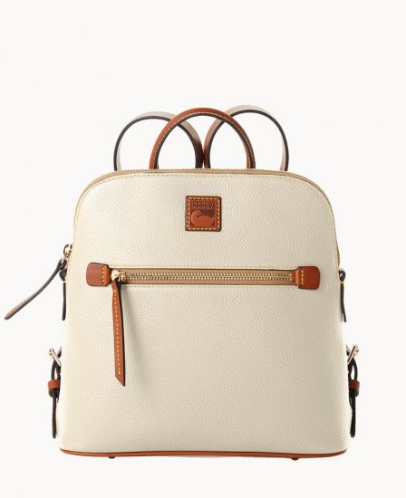 Dooney Pebble Grain Backpack Bone ID-ufPYtmoQ - Click Image to Close