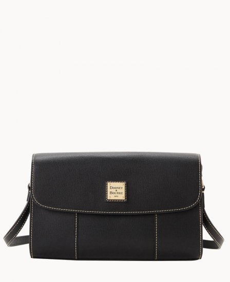 Dooney Saffiano Casey Crossbody Black ID-CGZa7nkX - Click Image to Close