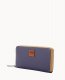 Dooney Pebble Grain Large Zip Around Wristlet Midnight Blue ID-pFRDQsBh