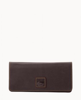 Dooney Florentine Slim Wallet Brown Tmoro ID-Z4dVOTP5