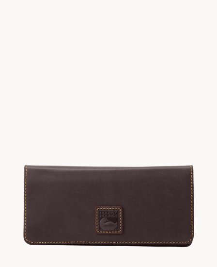 Dooney Florentine Slim Wallet Brown Tmoro ID-Z4dVOTP5 - Click Image to Close