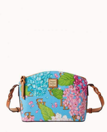 Dooney Hydrangea Monogram Penny Crossbody Blue ID-D1IkOsWz - Click Image to Close