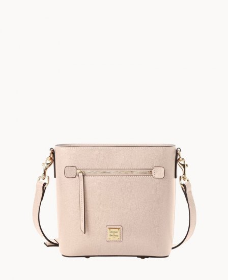 Dooney Saffiano Small Zip Crossbody Blush ID-ZyhXLPiB - Click Image to Close