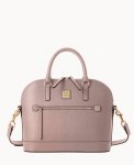 Dooney Saffiano Domed Zip Satchel Oyster ID-itjSNmc8