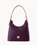 Dooney Ostrich Hobo Plum Wine ID-BxD6ErIS