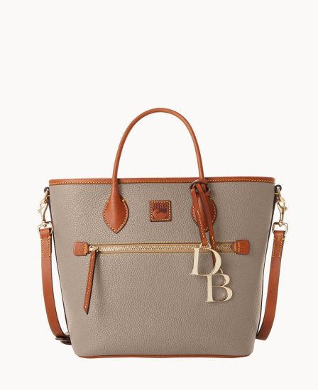 Dooney Pebble Grain Handle Tote Taupe ID-WeA0i6J9 - Click Image to Close