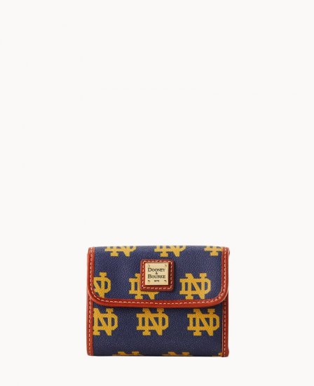 Dooney Collegiate Notre Dame Flap Credit Card Wallet NOTRE DAME ID-nPtWgWzu - Click Image to Close