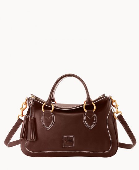 Dooney Florentine Medium Satchel Chestnut ID-2SnkAnHs - Click Image to Close