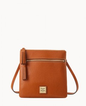 Dooney Saffiano Double Zip Tassel Crossbody Natural ID-QLwG3kin