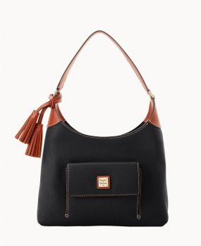 Dooney Pebble Grain Small Hobo Black ID-mfqxIadw