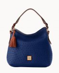 Dooney Ostrich Twist Strap Hobo Navy ID-HzhcC6wX