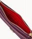 Dooney Saffiano Double Zip Wristlet Plum Wine ID-0Zh5SWNX