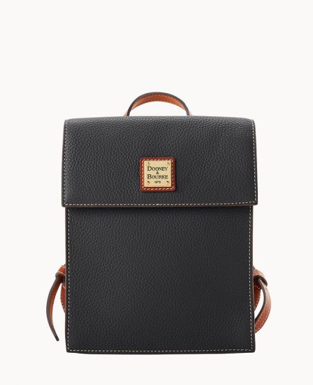 Dooney Pebble Grain Backpack Black ID-4aME7yzx - Click Image to Close