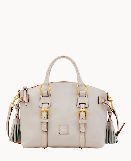 Dooney Florentine Bristol Satchel Ecru ID-XDA4EvYZ - Click Image to Close