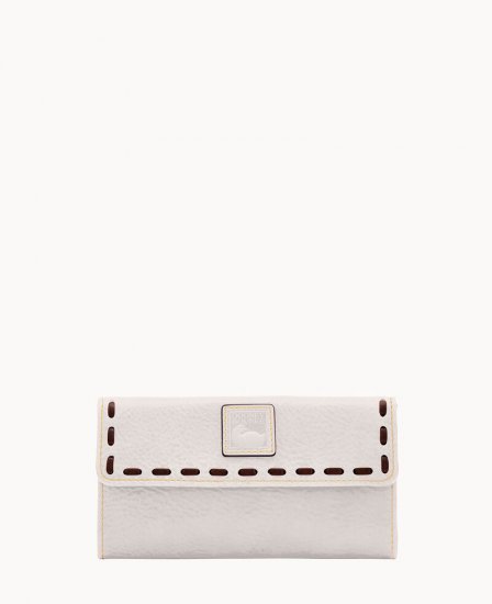 Dooney Florentine Continental Clutch Ecru ID-ggBb1B9C - Click Image to Close