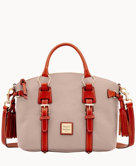 Dooney Pebble Grain Bristol Satchel Oyster ID-m2gbkiBF - Click Image to Close