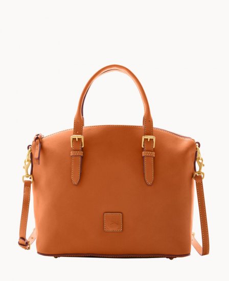 Dooney Florentine Domed Satchel Natural ID-1deCBGiE - Click Image to Close