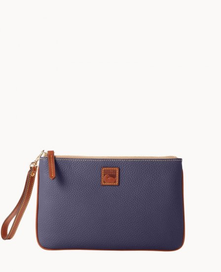 Dooney Pebble Grain Large Wristlet Midnight Blue ID-fp1nZCSI - Click Image to Close