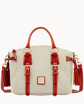 Dooney Pebble Grain Bristol Satchel Bone ID-FmqA8ZVJ