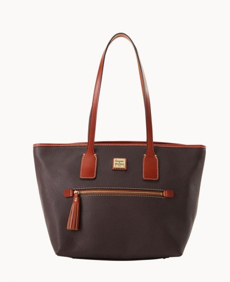 Dooney Pebble Grain Small Tote Brown Tmoro ID-rt7fDRmn - Click Image to Close