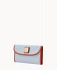 Dooney Pebble Grain Continental Clutch Glacier Blue ID-QzqlI87I