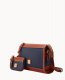 Dooney Pebble Grain Zip Crossbody With Small Coin Case Midnight Blue ID-7DZTnYZ9