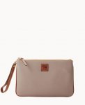 Dooney Pebble Grain Large Wristlet Taupe ID-mDdMr9im