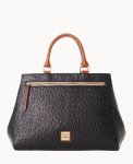 Dooney Ostrich Zip Satchel Black ID-aZdeGKtx