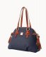 Dooney Pebble Grain Domed Satchel Midnight Blue ID-mtevzDLY