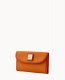 Dooney Pebble Grain Continental Clutch Caramel ID-OyUjWn3U