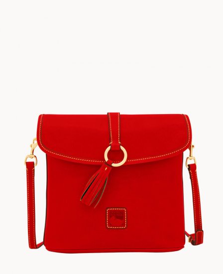 Dooney Florentine Large Dottie Crossbody Red ID-qin39hz4 - Click Image to Close