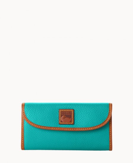 Dooney Pebble Grain Continental Clutch Spearmint ID-jsNgPUqD - Click Image to Close