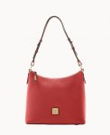 Dooney Pebble Grain Hobo Red ID-BA9aAuww