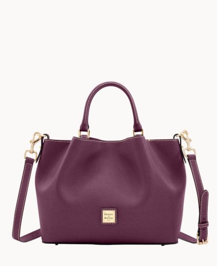 Dooney Saffiano Brenna Plum Wine ID-bNFx66WY - Click Image to Close