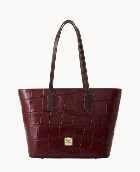 Dooney Denison Tote Bordeaux ID-hg7sQbPt - Click Image to Close